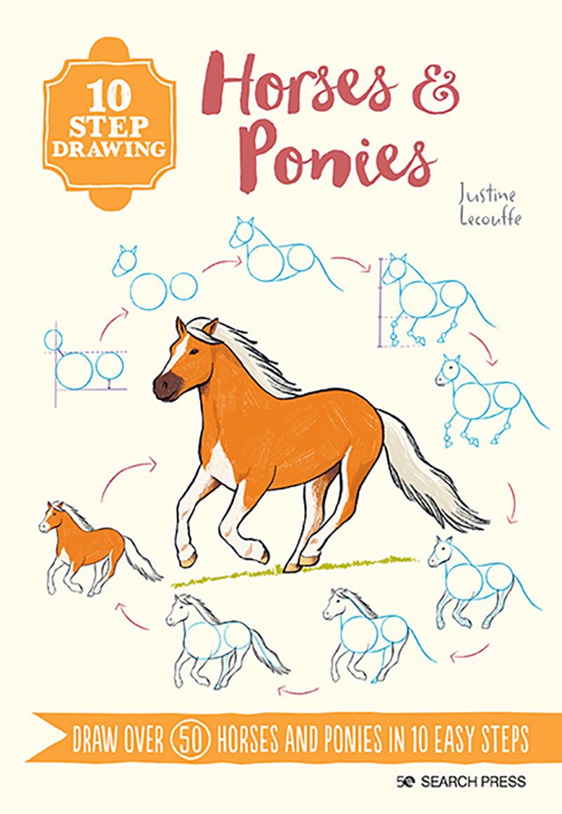 Search Press Horses and Ponies 10 Step Drawing