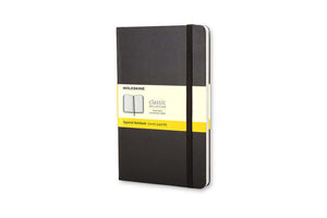 Moleskine Classic Large Squared Hardcover Notebook - Black with elastic closure and ribbon bookmark