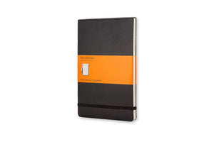 Moleskine Reporter Pocket Plain Notebook - Black showcasing the top-flip design and plain pages for on-the-go use.