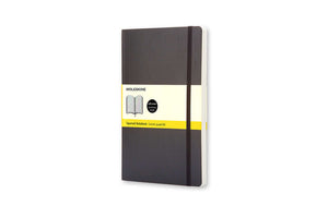 Moleskine Classic Large Squared Softcover Notebook - Black with squared pages and elastic closure.
