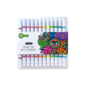 Elements Dual Tip Art Markers in Shell Case - Pack of 24