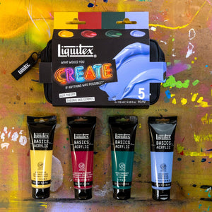 Liquitex Basics Gem Theory Acrylic Set – in use