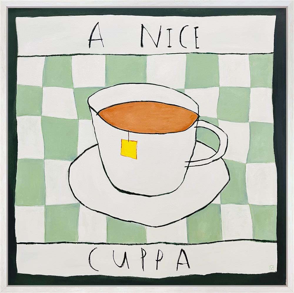A Nice Cuppa Deluxe Canvas by Michael Abrams – original painting