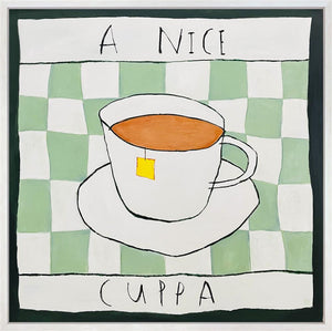 A Nice Cuppa Deluxe Canvas by Michael Abrams – original painting