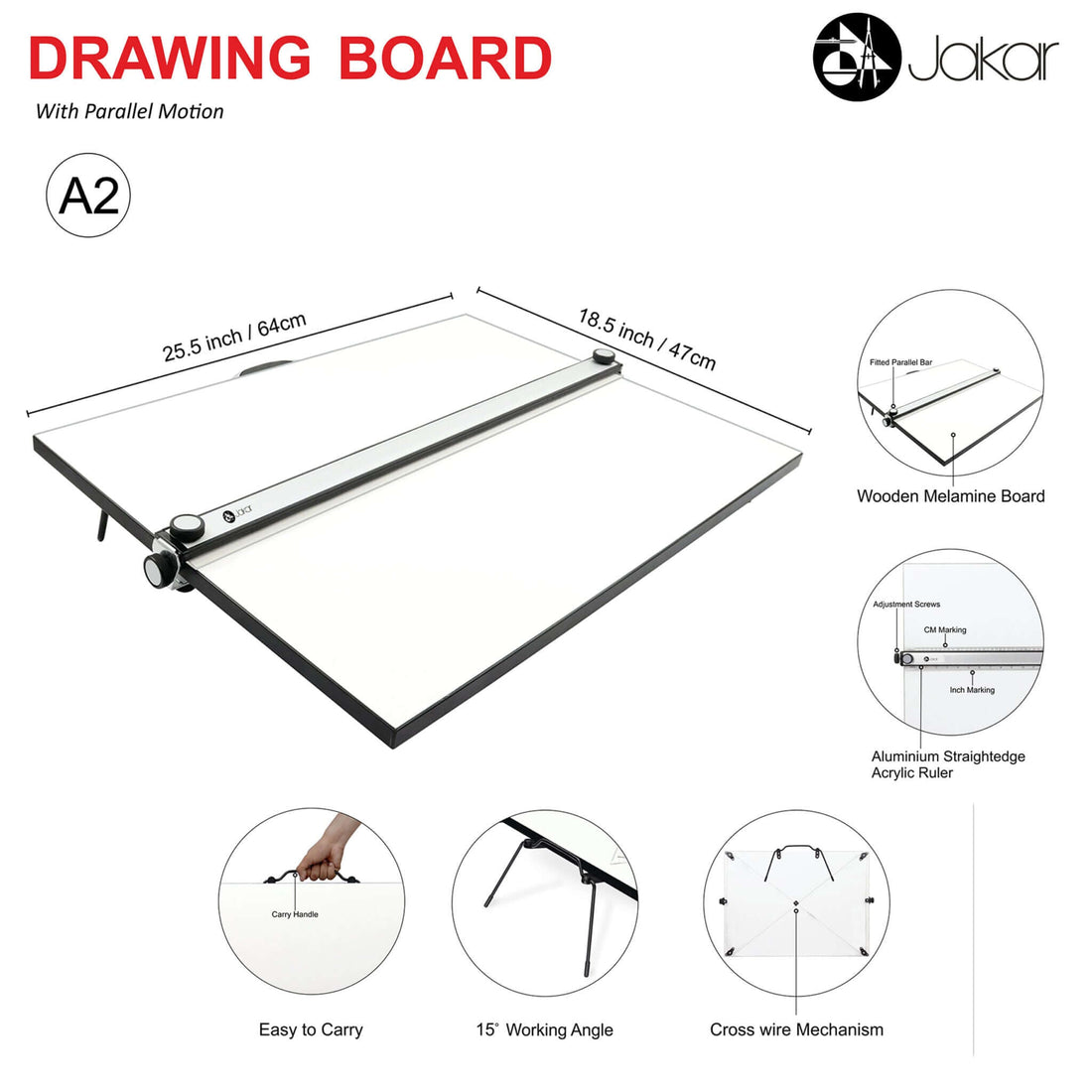 Draft Line Draw A2 Technical Drawing Board, Single Angle, Draft Line – Bradbury Art