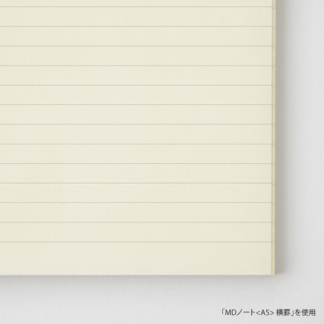 MD Notebook lined A6 pages with a smooth, lined surface for effortless writing.
