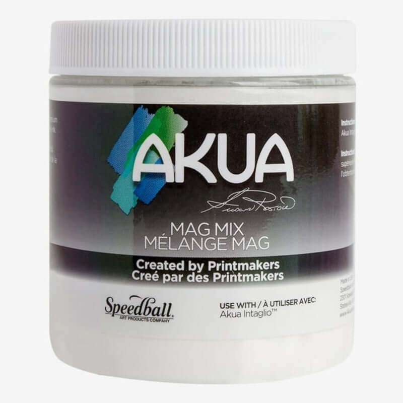 Akua Mag Mix (Ink Stiffener) 8oz. container, designed for printmakers and ink stiffening applications.
