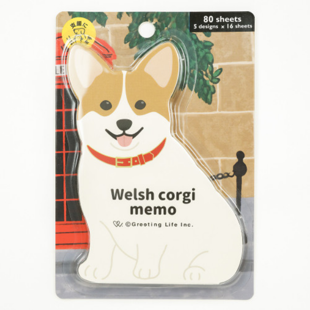 Greeting Life Animal Memo / Corgi