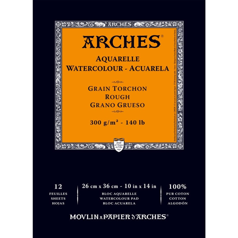Arches Glued 23x31cm pad (9"x12") - Rough