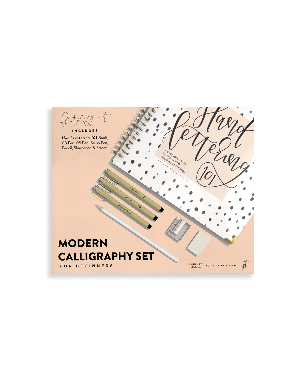 Modern Calligraphy Set for Beginners: A Creative Craft Kit with Hand Lettering 101 Book, Brush Pens & More