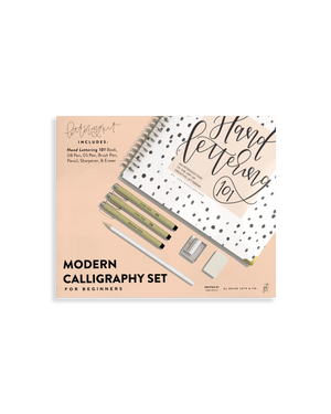 Modern Calligraphy Set for Beginners: A Creative Craft Kit with Hand Lettering 101 Book, Brush Pens & More