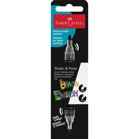 Faber-Castell Black Edition Shake & Paint Marker, single cardboard blister, black