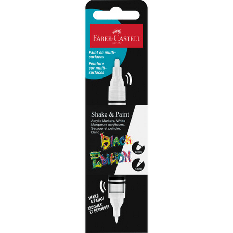 Faber-Castell Black Edition Shake & Paint Marker,  white