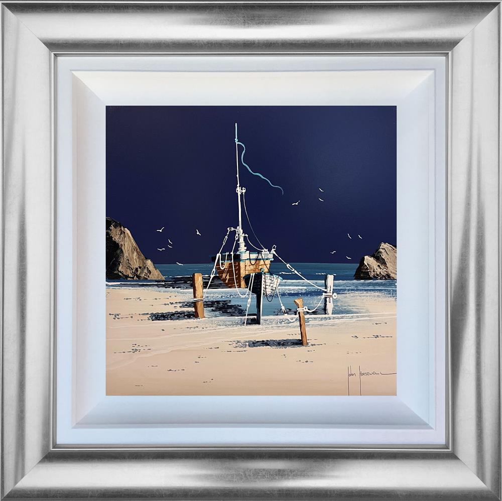 Brownstone by John Horsewell, original acrylic seascape