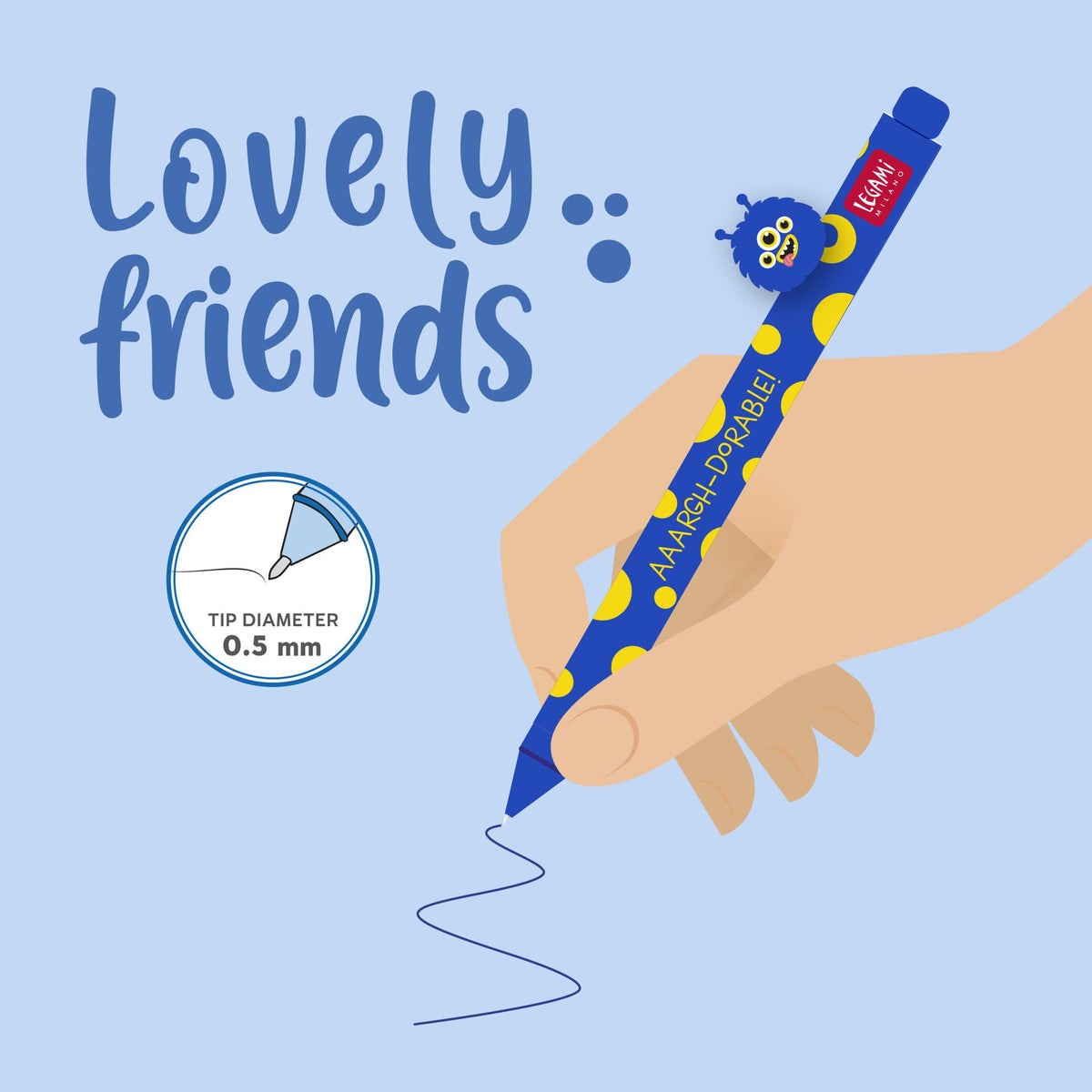 Legami Monster Lovely Friends gel pen — view 3