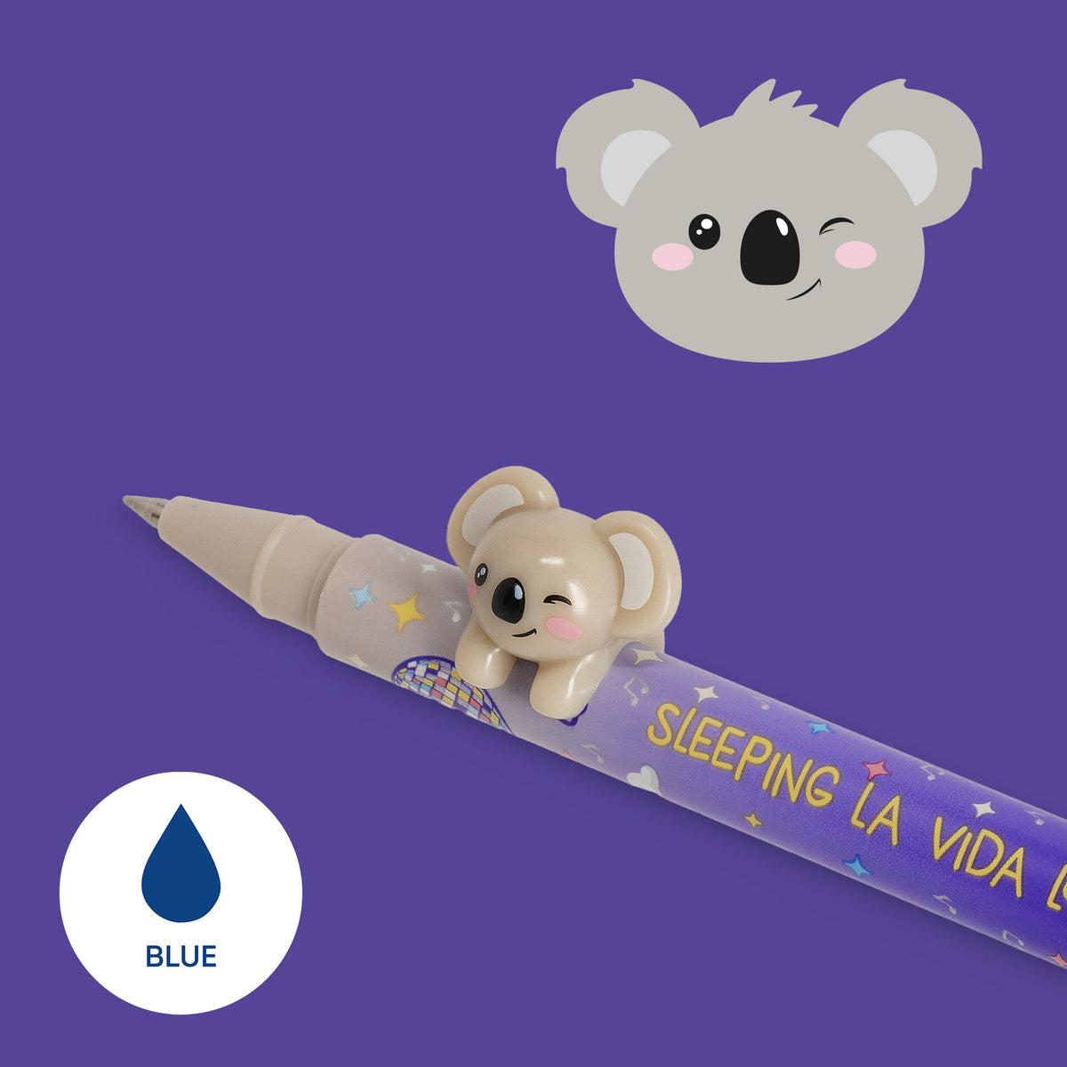Legami koala gel pen, charm detail