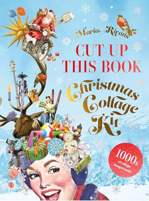 Cover of Christmas Collage Kit (Paperback) – Maria Rivans, featuring festive cut-out images for crafts, cards, and seasonal projects.