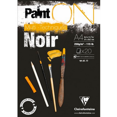 Clairefontaine Paint'On Glued Pads Black