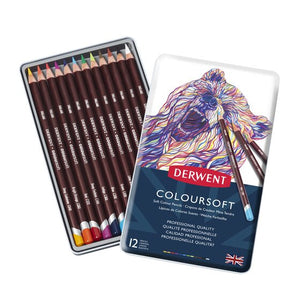 Coloursoft 12 Pencil Tin by Derwent