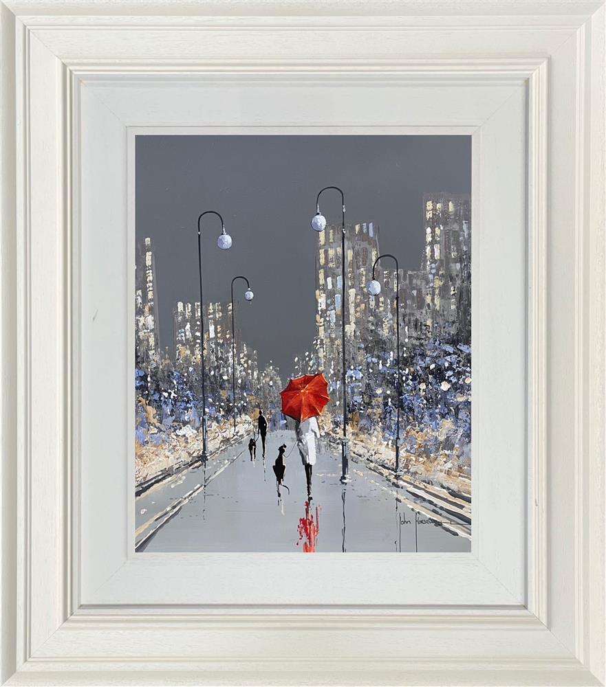 Courage Awaits by John Horsewell, original acrylic cityscape
