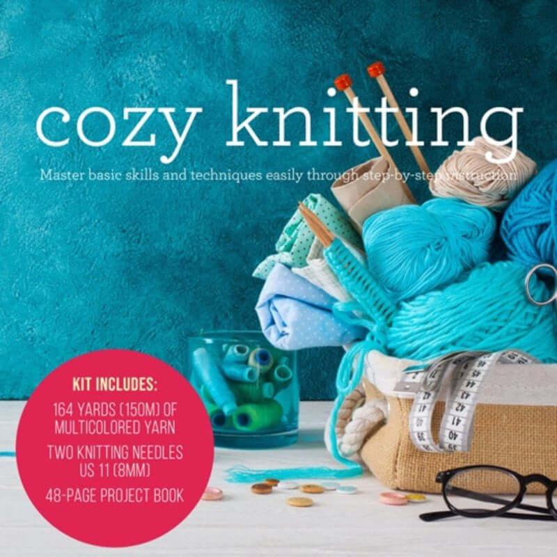 Cozy Knitting Kit – Beginner Scarf Projects, Yarn & Needles Included