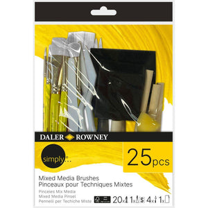 Daler Rowney Simply Mixed Media Brush Set 25 pieces