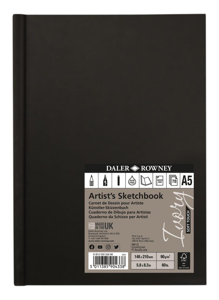 Daler Rowney Ivory Soft Touch Sketchbook A5 Portrait