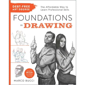 Debt-Free Art Degree – Foundations in Drawing by Marco Bucci | BradburyART book cover.