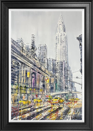 Driving Past Grand Central by Nigel Cooke, original New York street scene on canvas