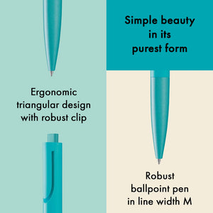 LAMY noto Ballpoint Pen showcasing ergonomic triangular design and robust clip for a minimalist style.
