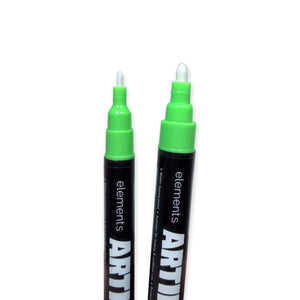 Elements Artifex fluorescent acrylic paint markers, 2–3 mm, neon colours