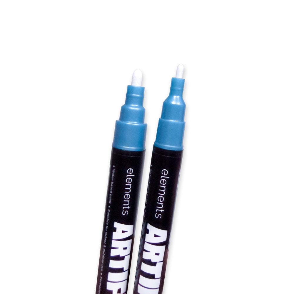 Elements Artifex metallic acrylic paint markers, 2–3 mm, gold silver and jewel tones