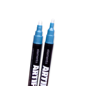 Elements Artifex metallic acrylic paint markers, 2–3 mm, gold silver and jewel tones