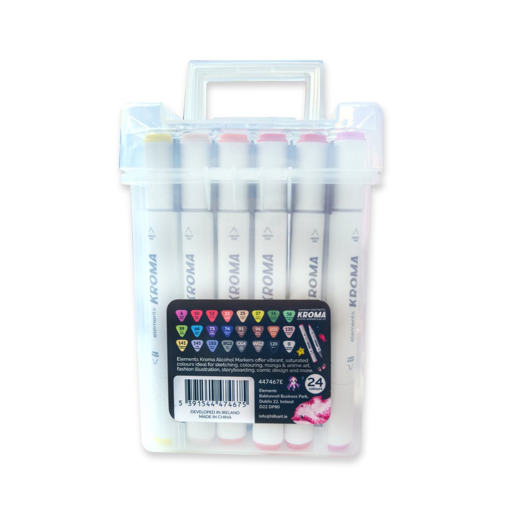 Elements Kroma Alcohol Markers 24 piece set storage box detail