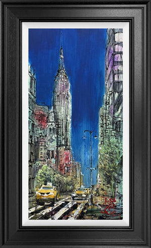 Empire State Rising by Nigel Cooke, original New York skyline on canvas