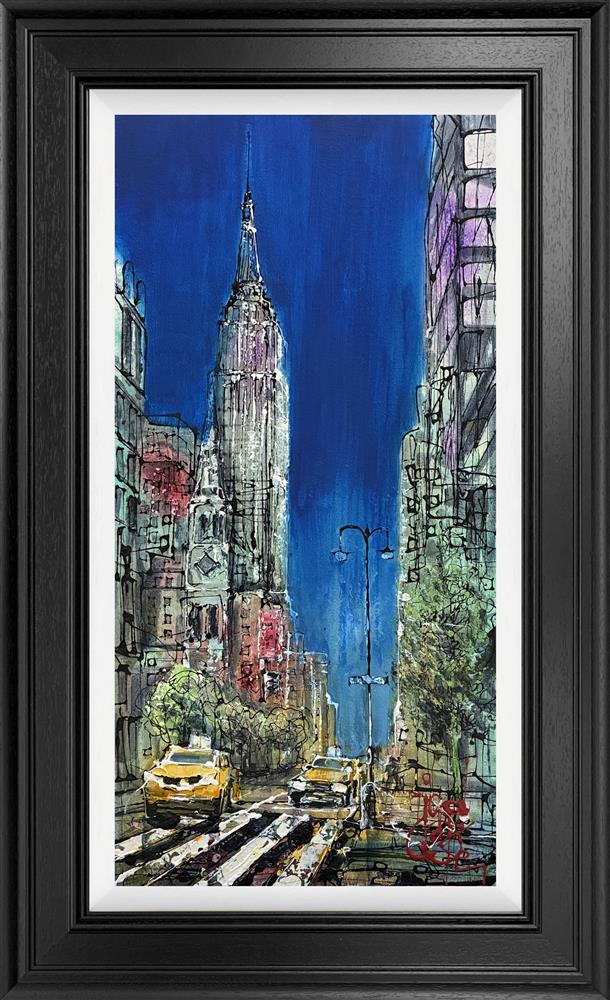 Empire State Rising by Nigel Cooke, original New York skyline on canvas