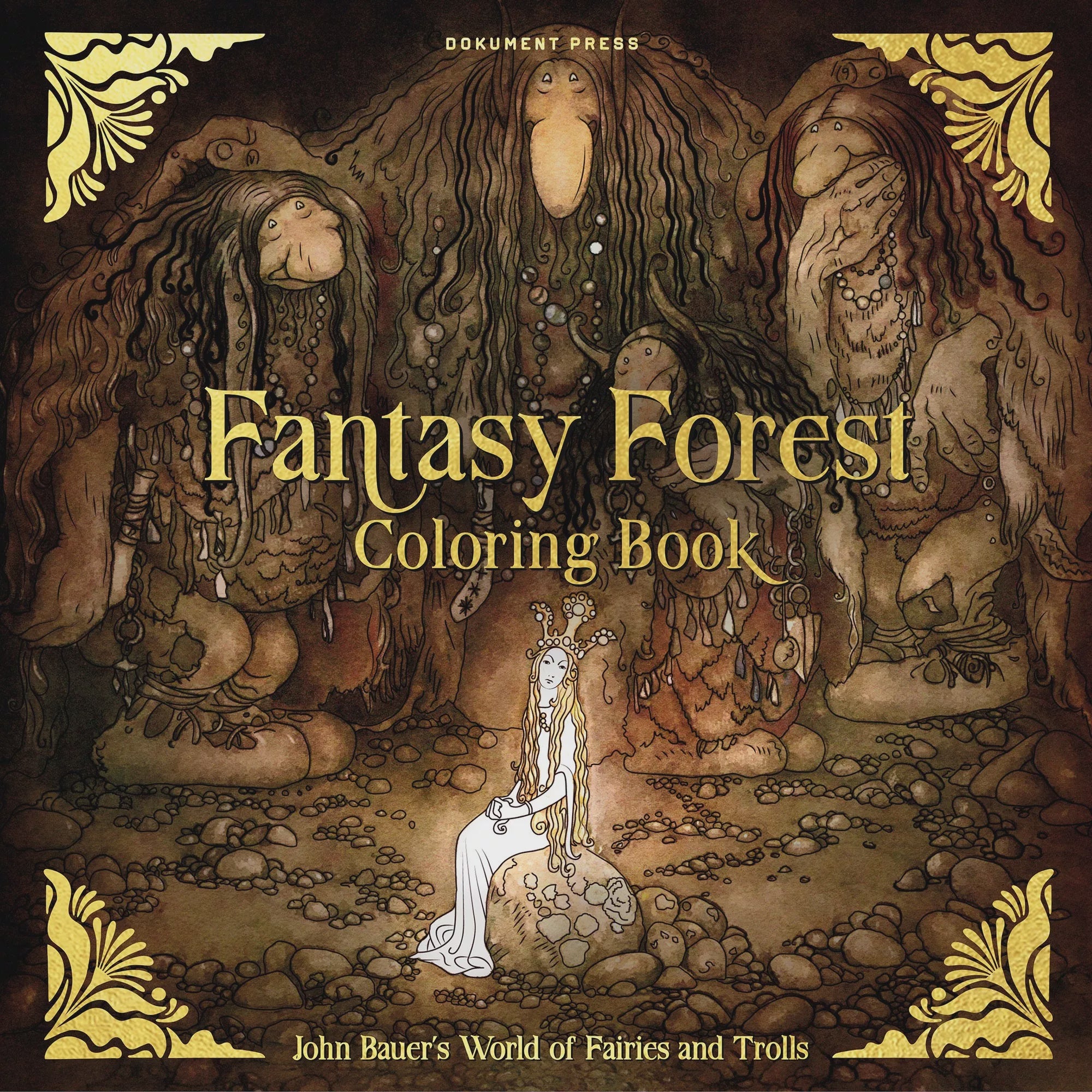 Fantasy Forest Coloring Book – Inspired by John Bauer