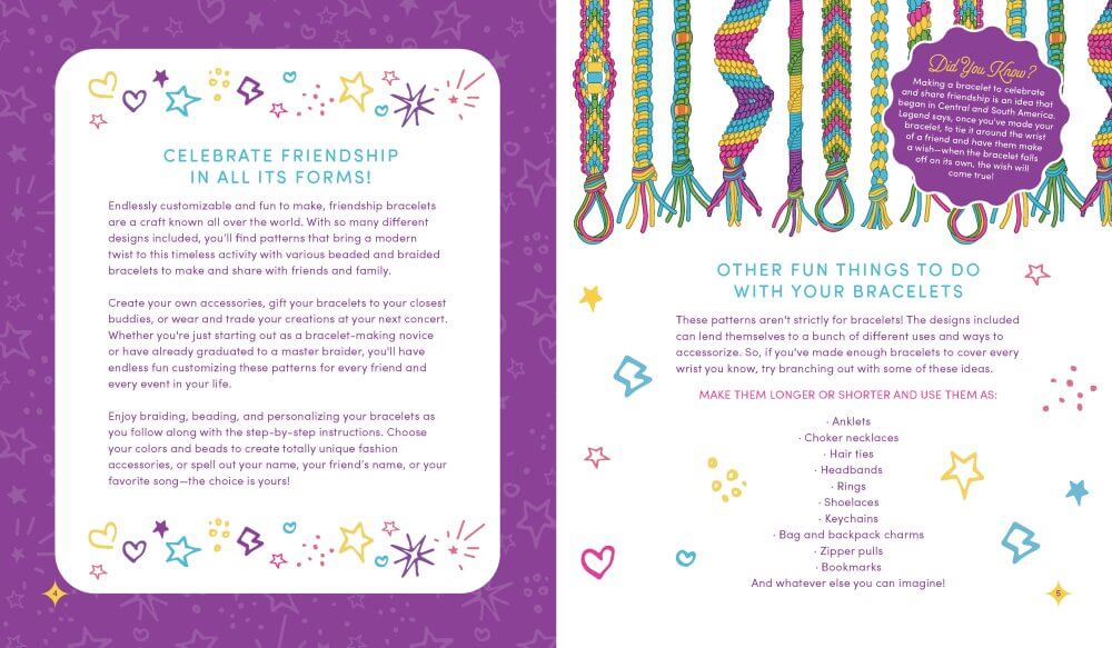 Friendship Bracelet Kit – Beads, Cord & Project Book Included with colorful design ideas and projects for crafting personalized jewelry.