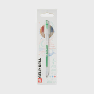 Gelly Roll Stardust Glitter Gel Pen pack with red, blue, green pens, smooth gel ink, and glitter finish for vibrant writing and art.