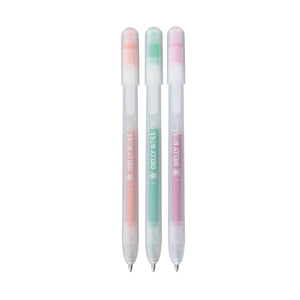 Gelly Roll Stardust glitter gel pens 3-pack in orange, rose, and emerald colors, featuring retractable design and sparkling ink.