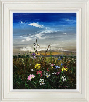 Glowing Grasslands by Kimberley Harris, original oil on board