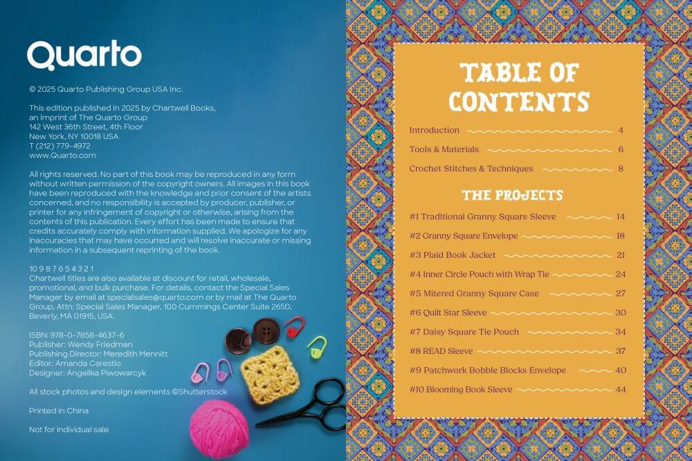 Granny Square Book Covers Kit – Crochet Book Jackets & Envelope Sleeves