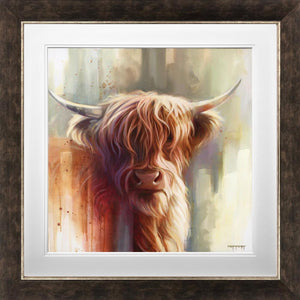 Hamish by Ben Jeffery – signed giclée of a Highland cow on paper