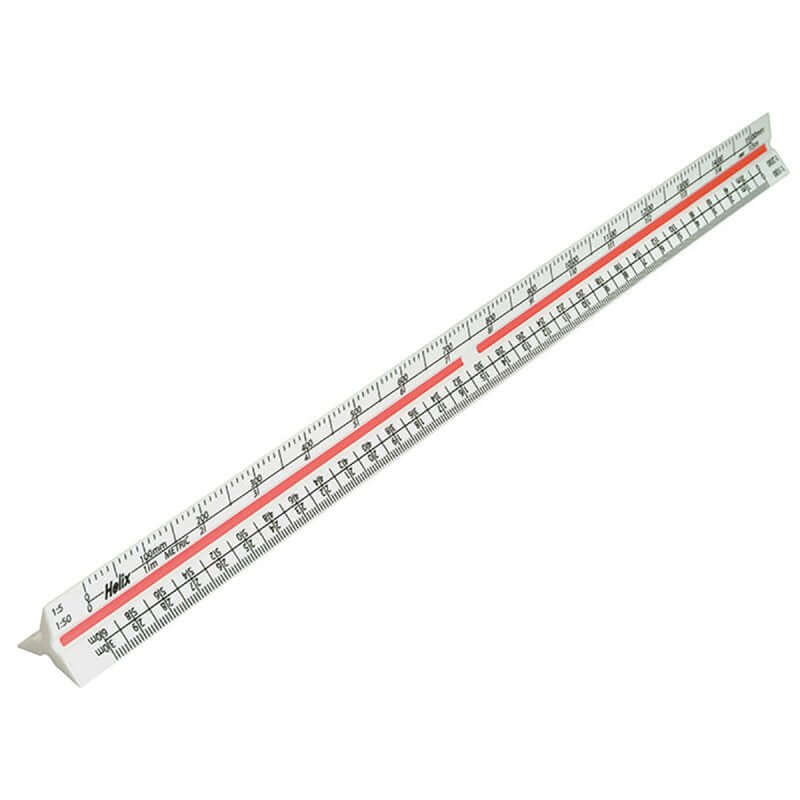 Ruler: Helix Metric Triangular Scale 300mm – Bradbury Art
