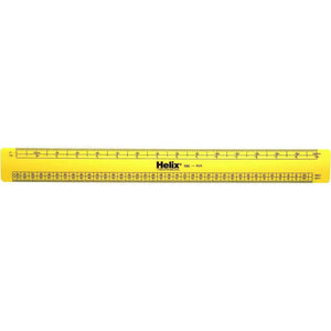 Helix 30cm Architects Scale Ruler with metric graduations and multiple scales for professional use.