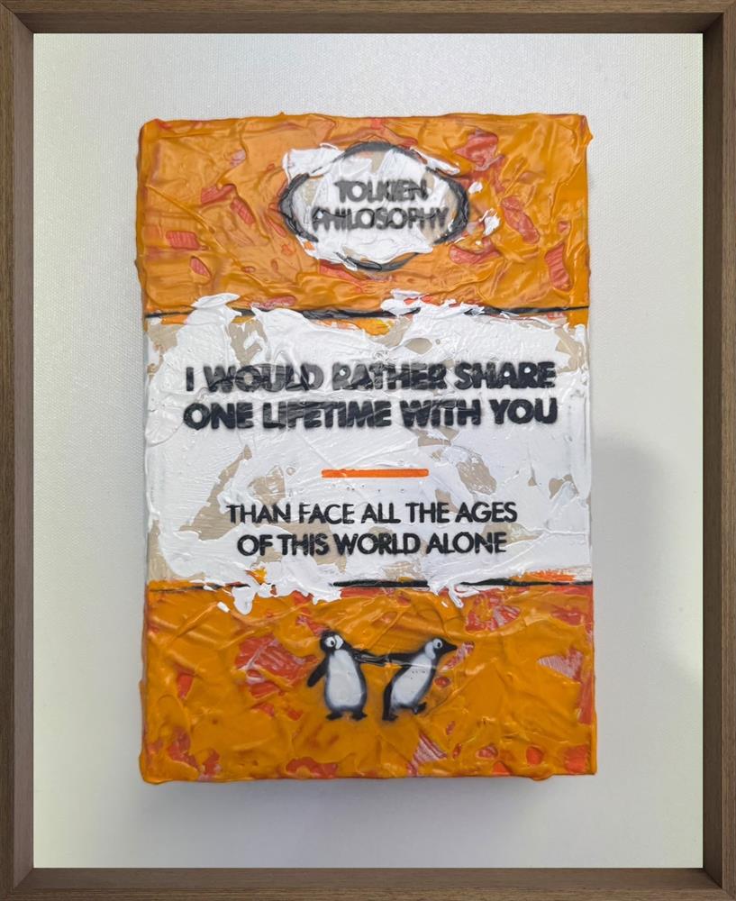 I Would Rather Share Mini Storybook by Hue Folk, original mixed media
