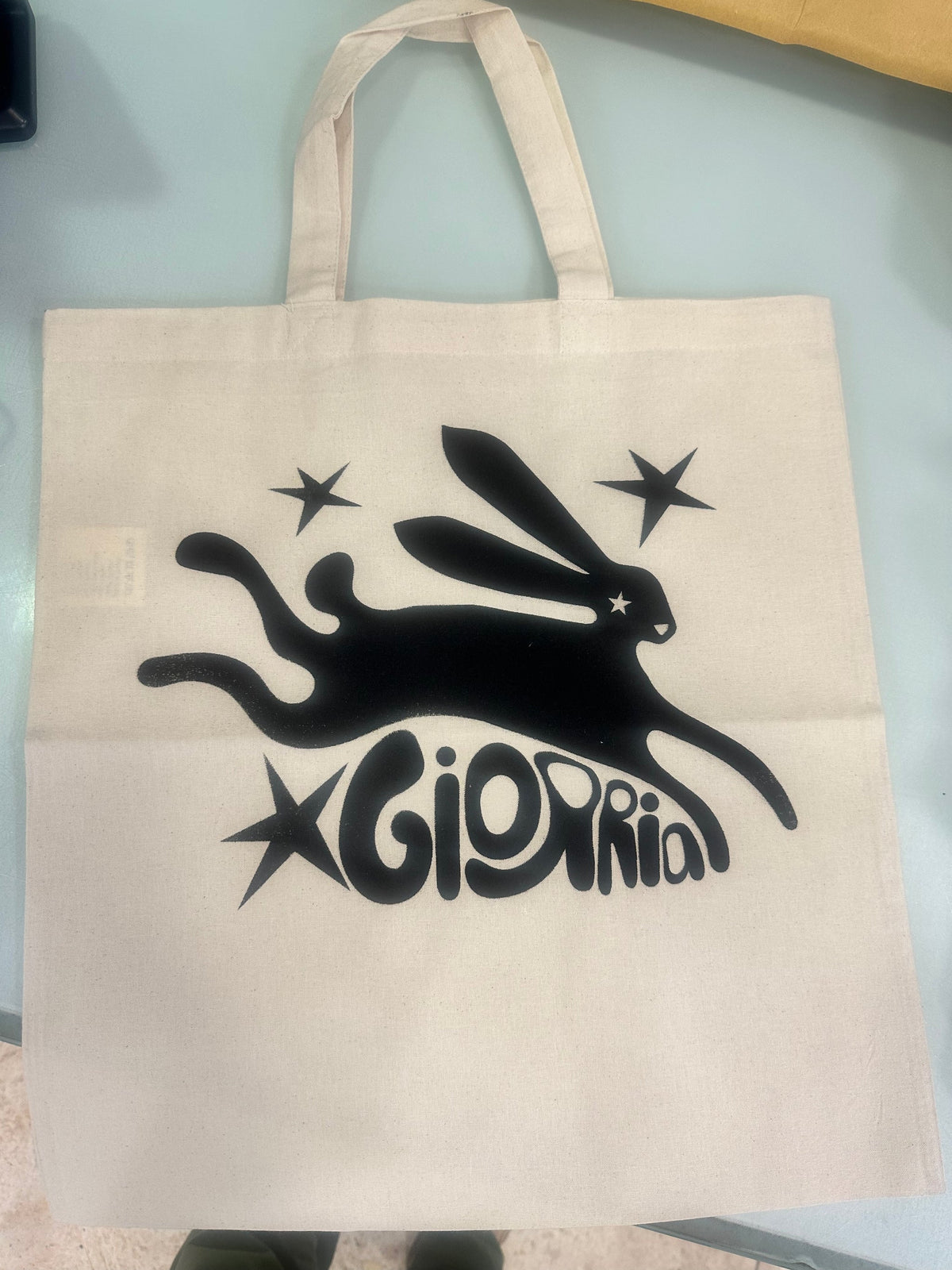 Fleadh Belfast 2026 tote bag - Hare design hand screen-printed in black on a natural cotton tote