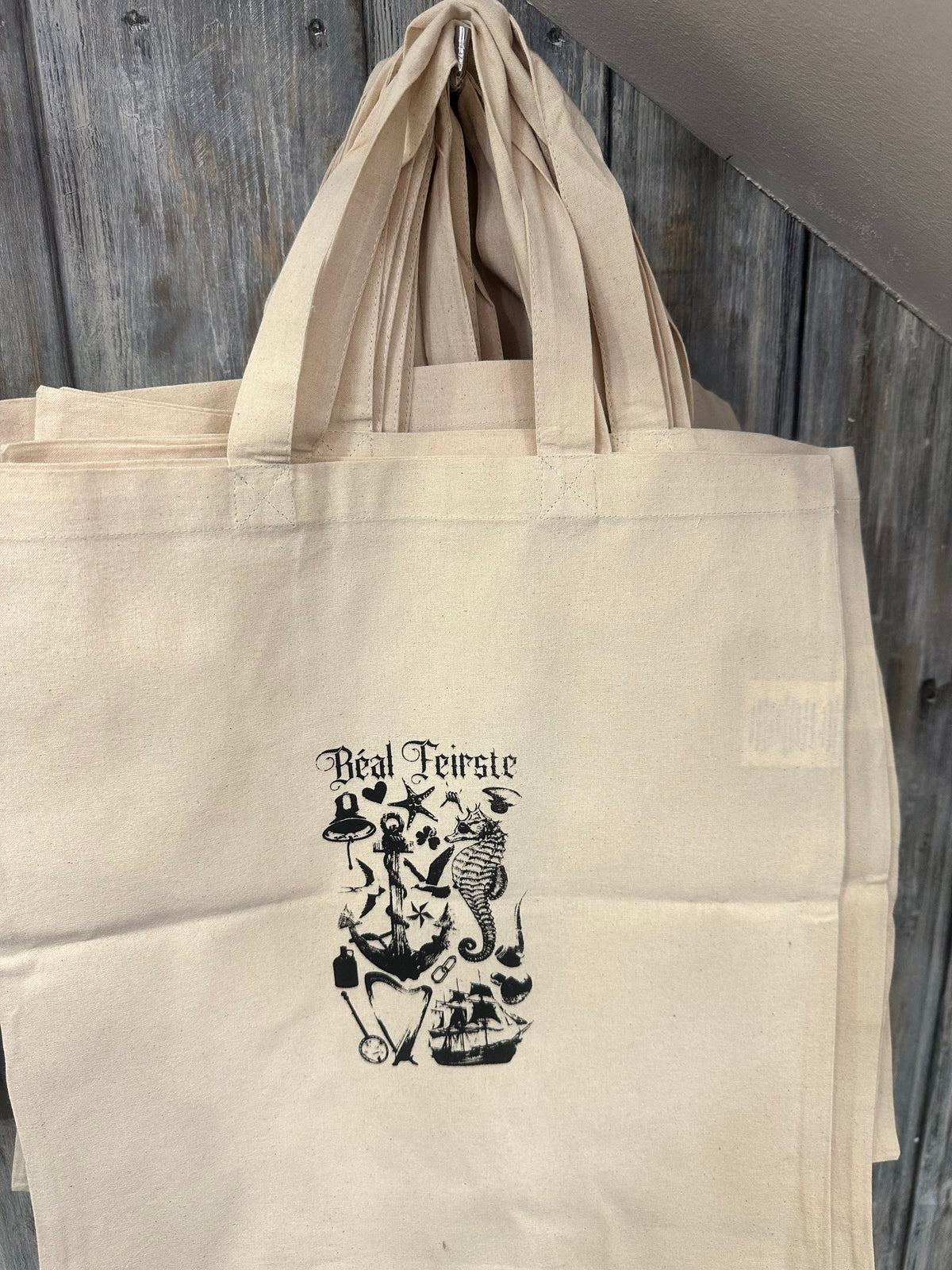 Fleadh Belfast 2026 tote bag - Beal Feirste Mini design hand screen-printed on cotton
