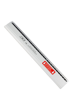 Jakar aluminium ruler, printed with mm/cm, stainless steel cutting edge - 30cm