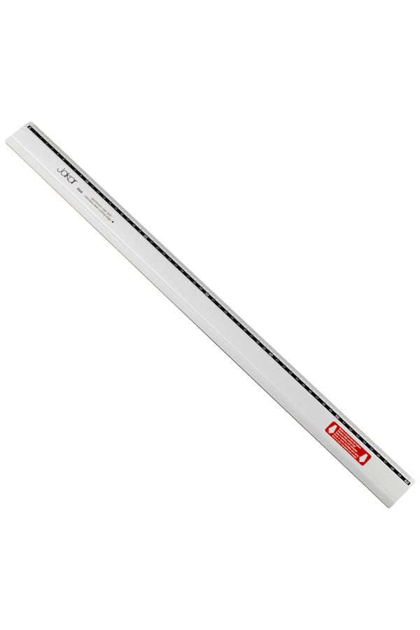 Jakar aluminium ruler, printed with mm/cm, stainless steel cutting edge - 60cm